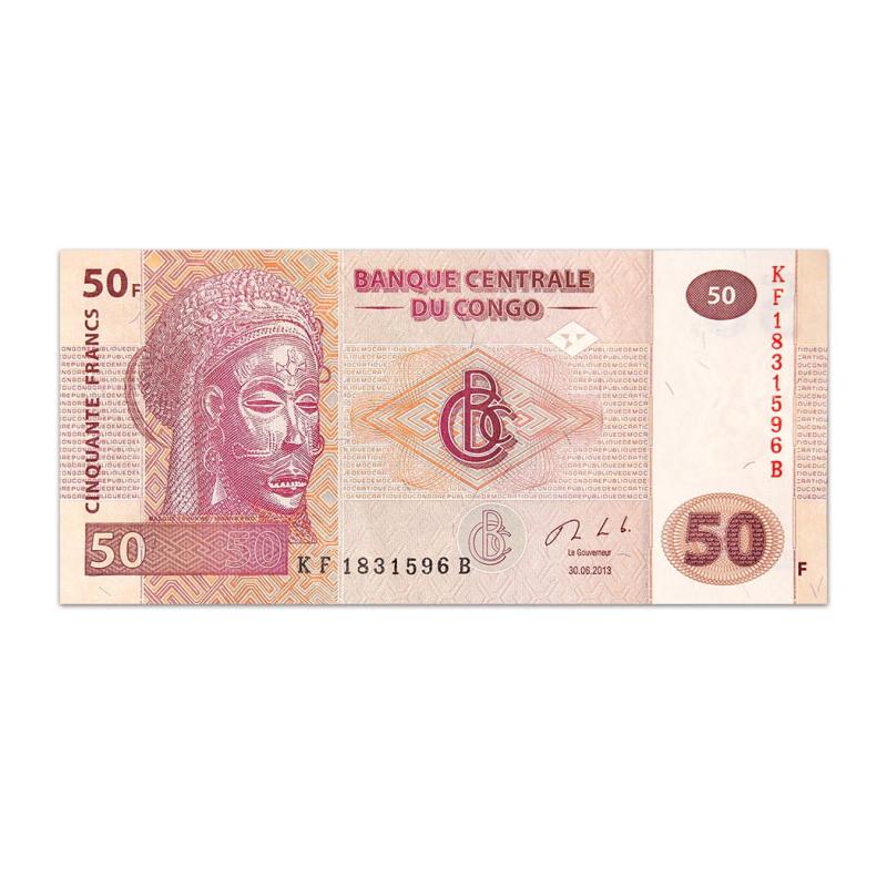 CONGO DEMOCRATIC REPUBLIC 50 FRANCS 2013