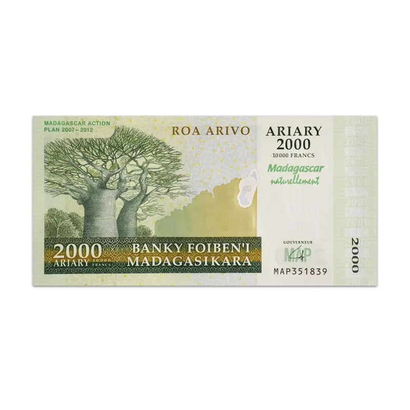Madagascar 2000 Ariary 2007 Commemorative Banknote
