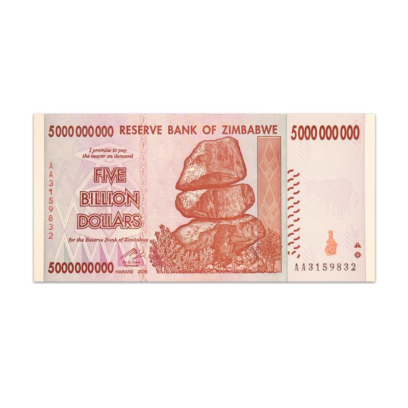 Zimbabwe 5 Billion Dollars 2008