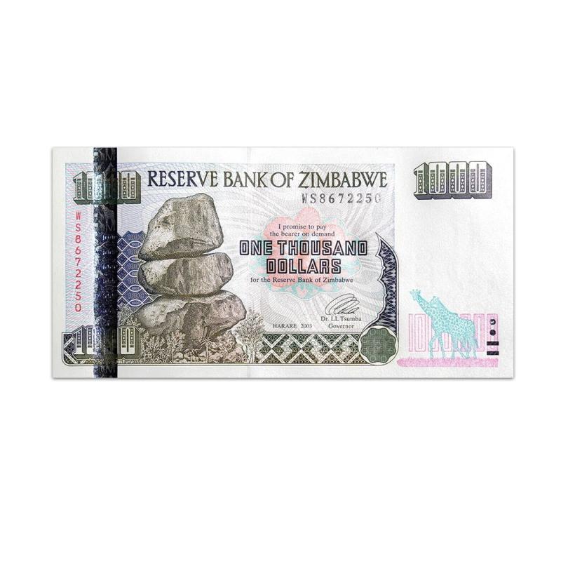 ZIMBABWE 1000 DOLLARS 2003