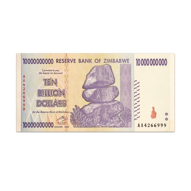 Zimbabwe 10 Billion Dollars 2008