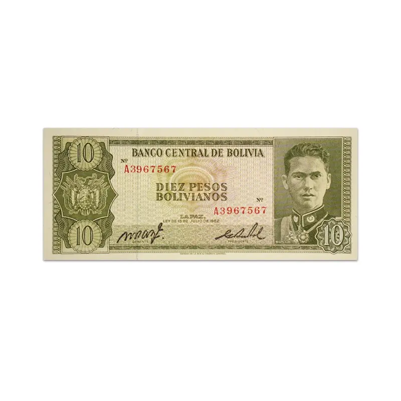 Bolivia 10 Bolivian peso 1962