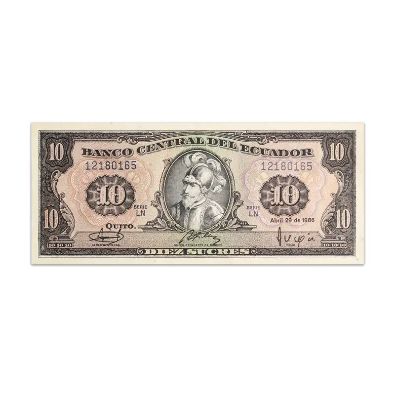 Ecuador 10 sucres 1986