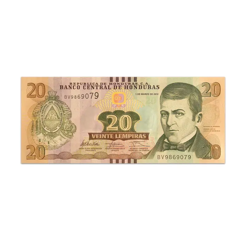 Honduras 20 lempiras 2012
