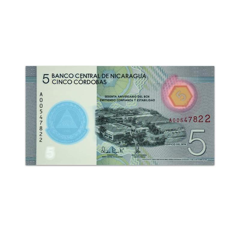 Nicaragua 5 Cordobas 2019