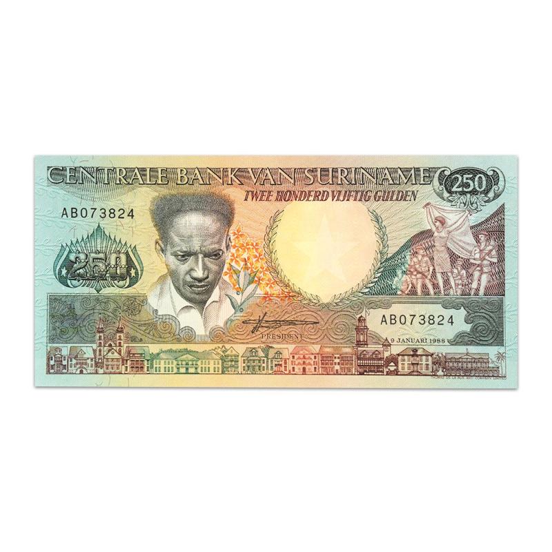 SURINAME 250 GULDEN 1988