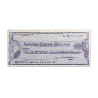 United States American Express 50 Dollars 1982 Travelers Cheque