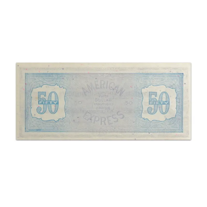 United States American Express 50 Dollars 1982 Travelers Cheque