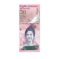 VENEZUELA 20 BOLIVERS 2014