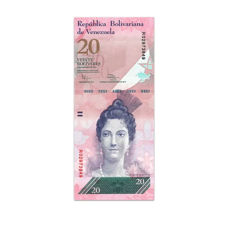 VENEZUELA 20 BOLIVERS 2014