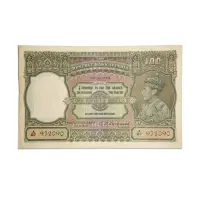 British India Rare 100 Rupees 1944 CD Deshmukh P-20e