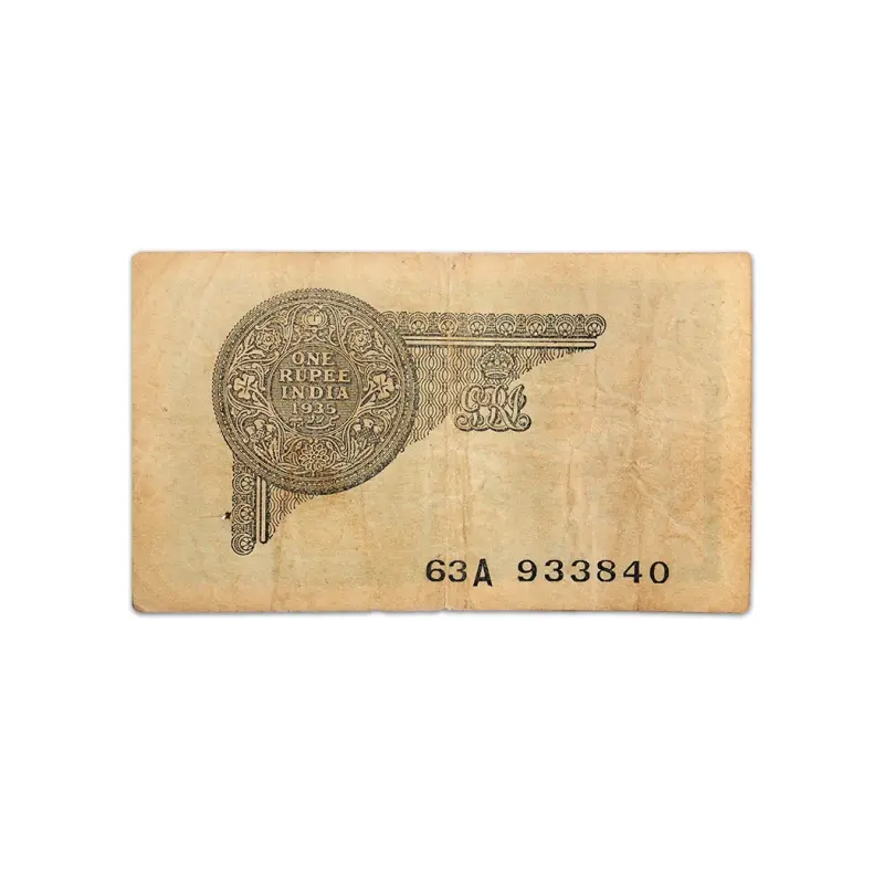 British India Rare A series King George V 1 Rupee 1935 JW Kelly P-14a