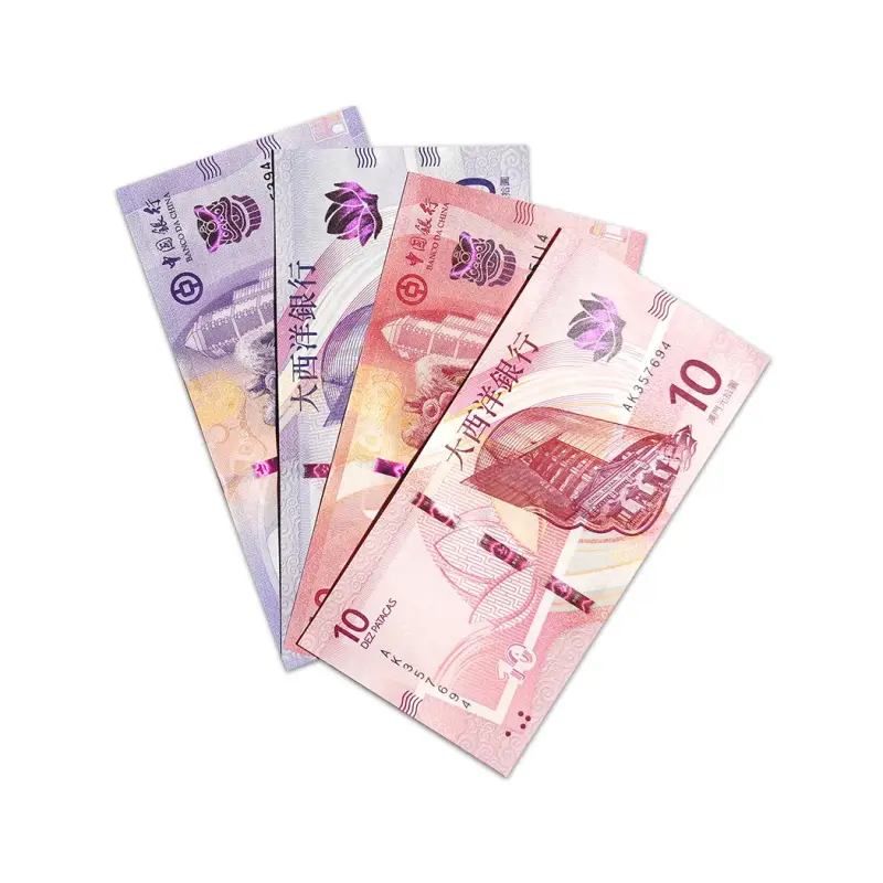 Macau 10 & 20 Patacas 2024 Dragon & Lotus Set of 4 notes