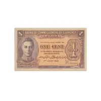 Malaya King George VI 1 Cent 1941