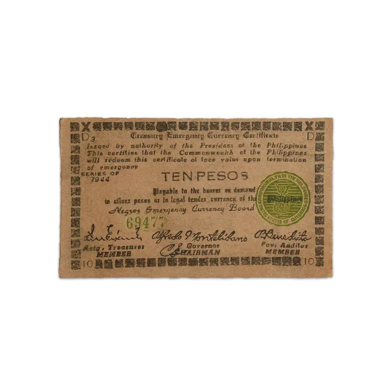 Philippines 10 Pesos Province of Negros Oriental 1944