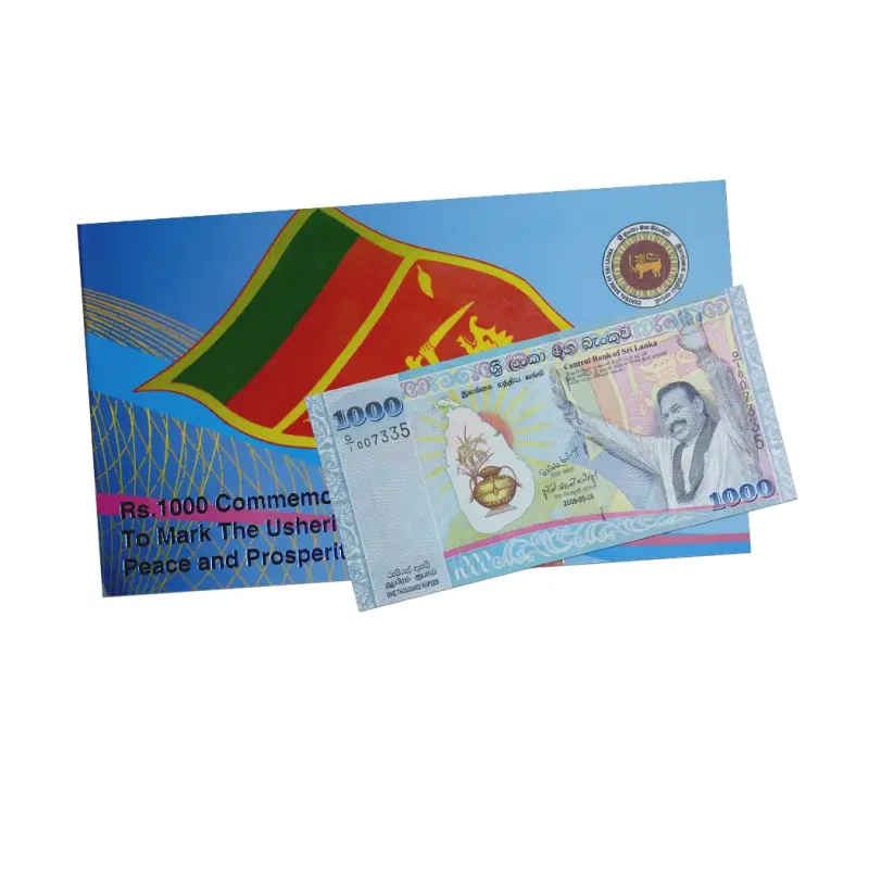 Sri Lanka 1000 Rupees 2009 Commemorative Banknote with Folder