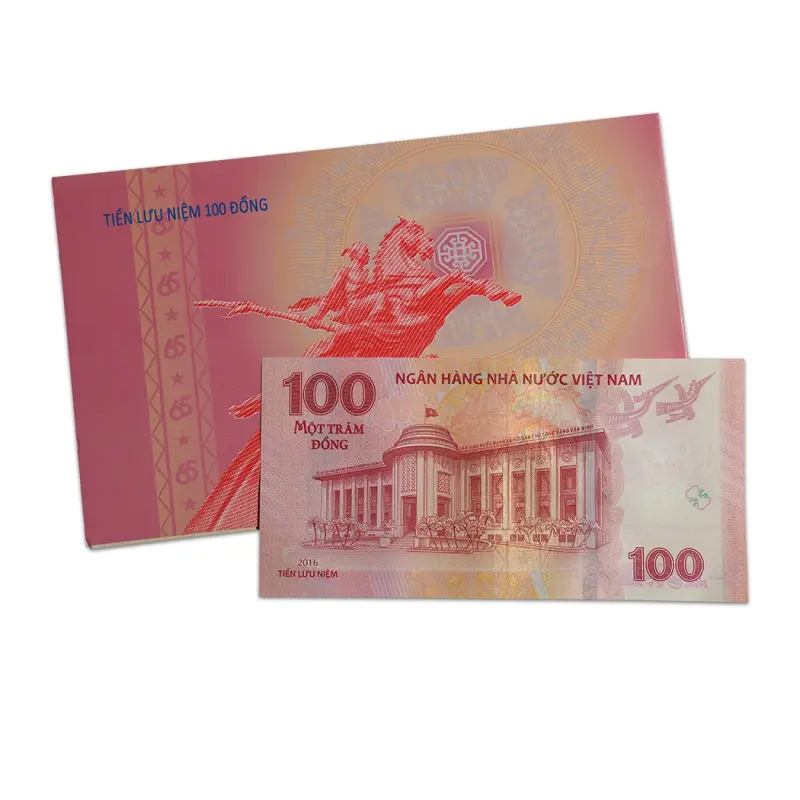 Vietnam 100 Dong 2016 Commemorative Banknote with Folder