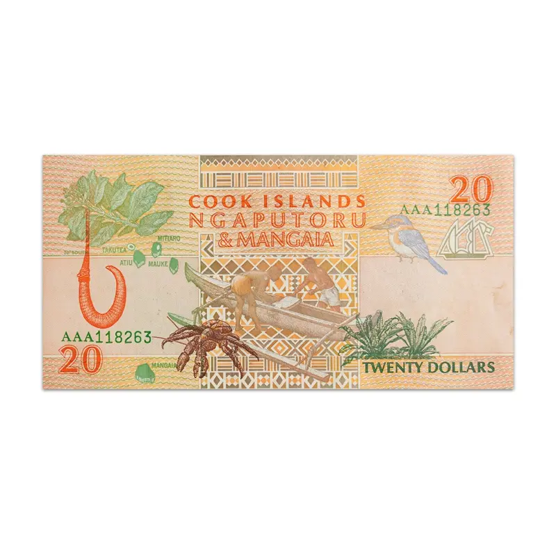 Cook Islands 20 Dollars 1992