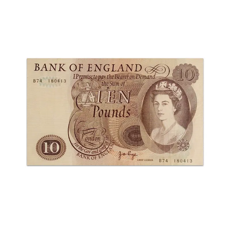 Great Britain Rare 10 Pounds 1966