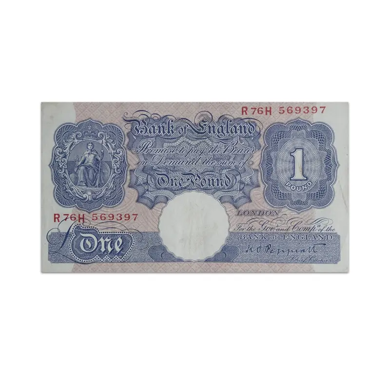 Great Britain Bank of England one pound - Rare Emergency Wartime issue 1940