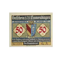 Germany 50 pfenning 1921 City of Emmendingen Notgeld more than 100 years old