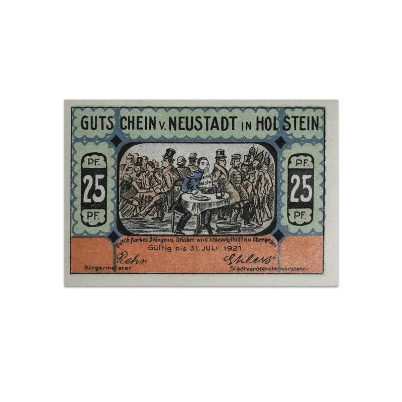 Germany 25 pfenning 1921 Neustadt in Holstein Notgeld more than 100 years old