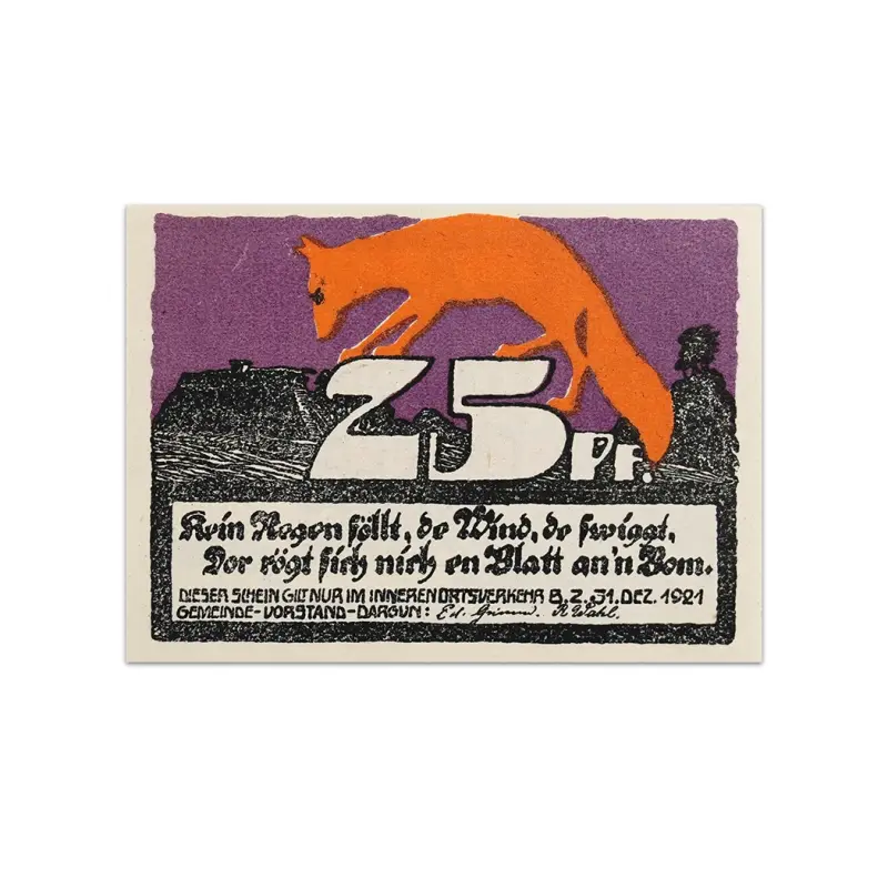 Germany 25 pfenning 1921 Dargun Gemeinde Notgeld more than 100 years old