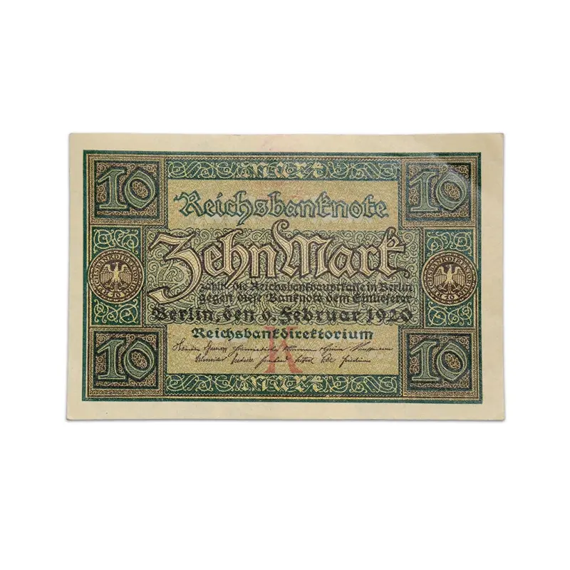 Germany 10 mark 1920 Reichbanknote More than 100 years old