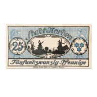 Germany 25 pfenning 1921 Notgeld - City of Norden - 100 years old