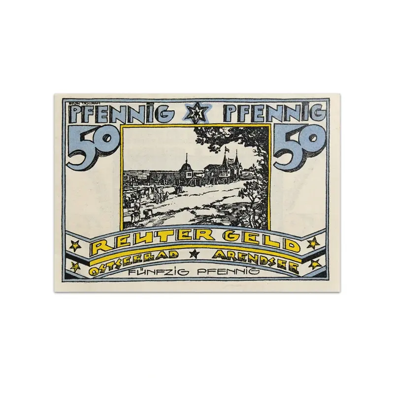 Germany 50 pfenning 1921 Federal state of Mecklenburg-Schwerin Notgeld more than 100 years old