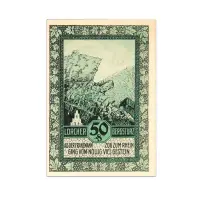 Germany 50 pfenning 1921 Notgeld - 	City of Lorch am Rhein - 100 years old