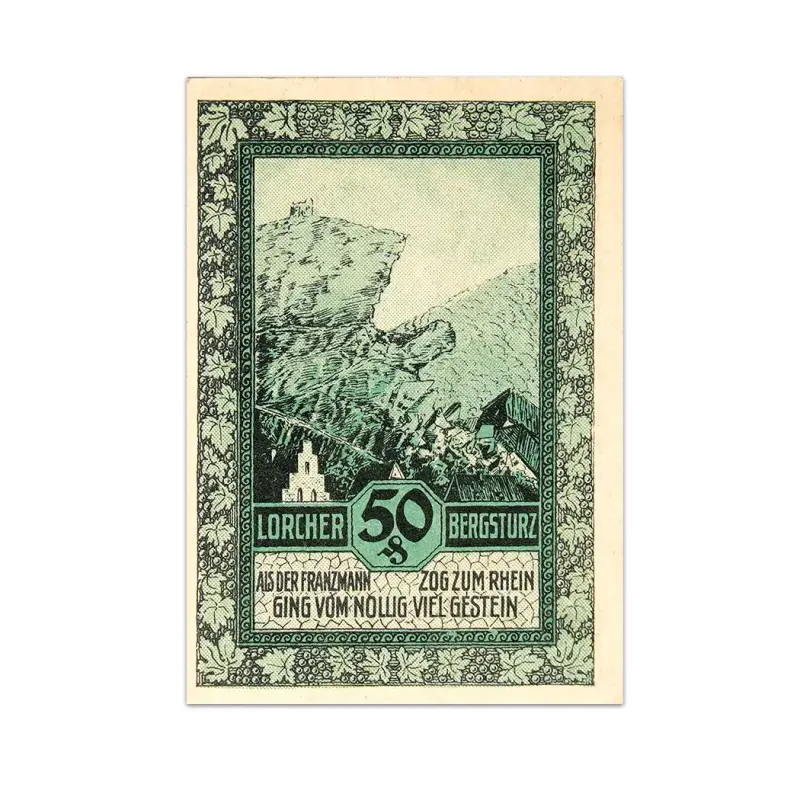 Germany 50 pfenning 1921 Notgeld - 	City of Lorch am Rhein - 100 years old