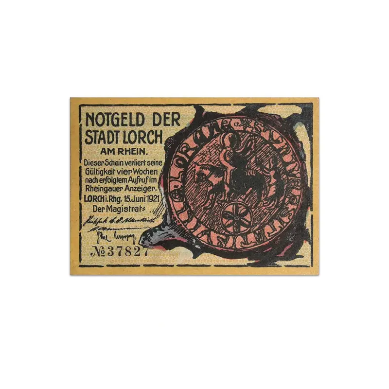 Germany 25 pfenning 1921 Lorch Stadt Notgeld more than 100 years old