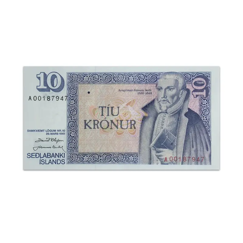 Iceland 10 Kronur 1961