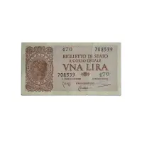 Italy 1 lira 1944