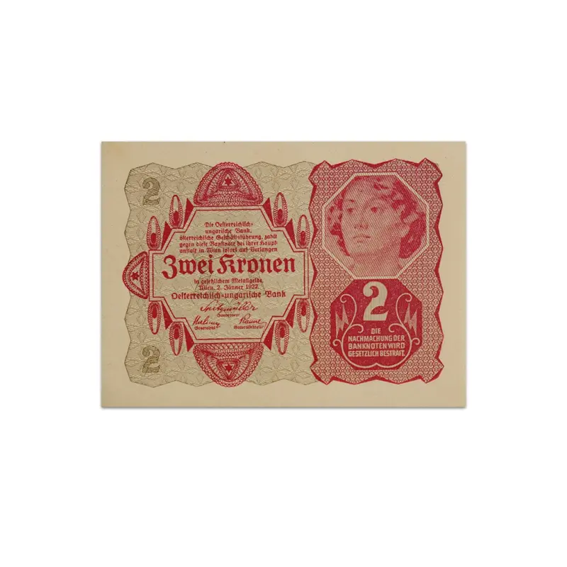 Austria 2 Kronen 1922 Older than 100 years banknote