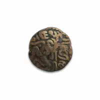 Raja Raja Chola Copper Coin 1 massa - Chola occupation of Lanka 985 - 1014 BCE