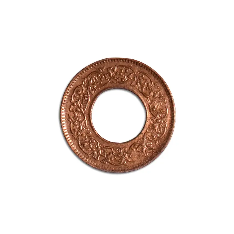 British India 1 Pice 1943 King George VI Coin Bombay Mint