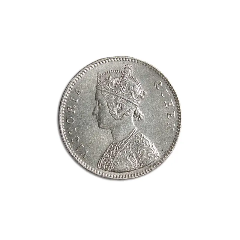 British India One Rupee 1862 queen Victoria Silver Coin