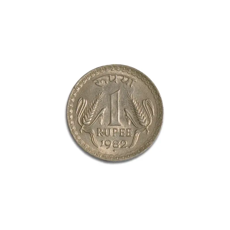 India 1 Rupee Big Coin 1982 Mumbai Mint