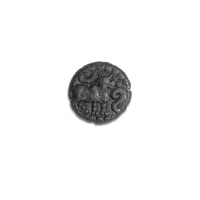 Vijayanagara 1 Kasu Copper Coin 	Harihara I 1336-1356