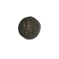 French India Puducherry Rare 1 doudou Tamil script Bronze coin 1836