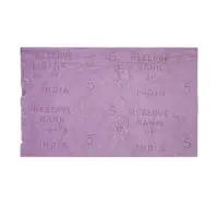 British India King George VI 5 Rupees 1938 Rare Watermark 4 Notes uncut sheet