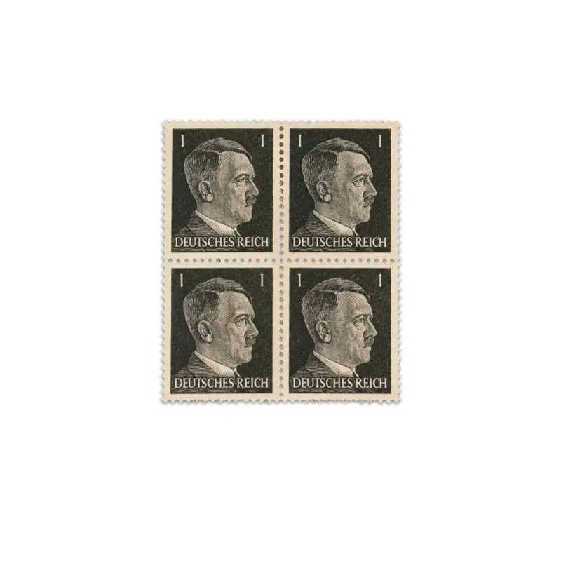 Germany Deutsches Reich 1 Pfennig Adolf Hitler WWII 1941  - Set of 4 Stamps