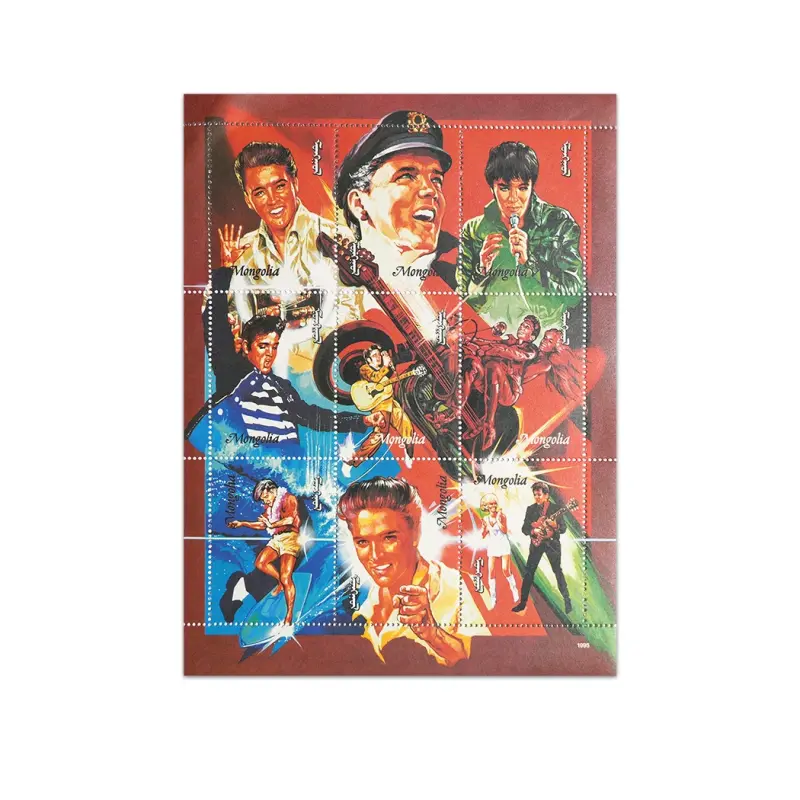 Mongolia Elvis Presley 1995 MNH sheet of 9 stamps