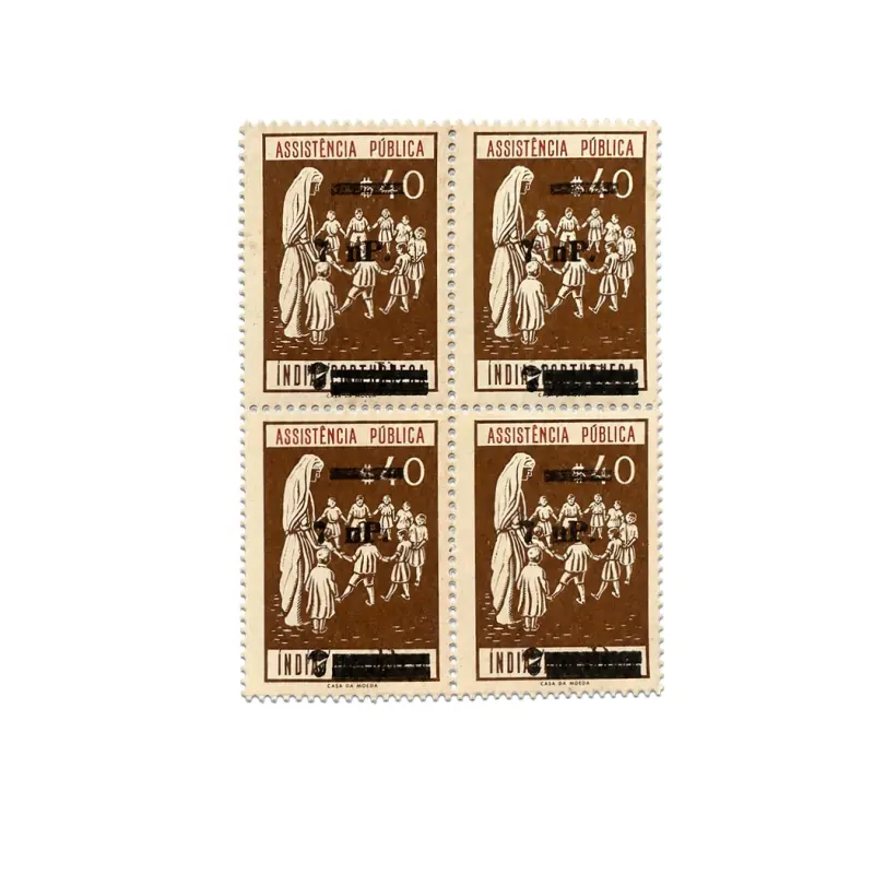 Portuguese India 1962 Assistencia Publica (Public Assistance) 7np Surcharge overprint Stamps