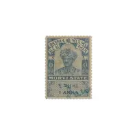 India Morvee Princely State - Maharaja Sir Lakhdirji Waghji 1 Anna Stamp 1940