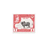 Bahawalpur Silver Jubilee Sahiwal Bull 1 Anna stamp 1949